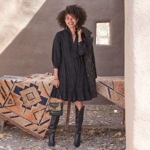 Bromlee Ruffle Dress. Petite