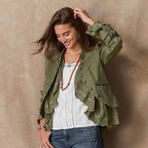 Caroline Ruffle Jacket. Petite